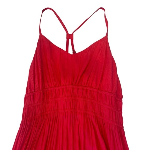 Anthropologie Maeve Aleda Satin Ruffle Maxi Dress - Picture 9 of 16